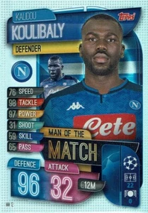 Topps Match Attax Extra Champions League 19/20MM 12 Man Of The Match Koulibaly - Picture 1 of 1
