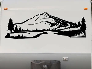 River RV Camper Decal Trees Mountains Motorhome Replacement 60" L x 27.5" H - Picture 1 of 11