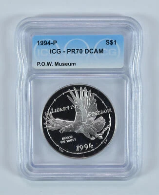 1994-P POW Museum Commemorative Silver Dollar PR70 DCAM ICG - Image 1 of 4