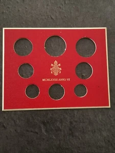 VIDE EMPTY / COFFRET VIDE POUR LIRES VATICAN 1968 SANS JACQUETTE PLASTIQUE / VAT - Picture 1 of 3