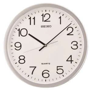 NEW SEIKO 15.7"  ROUND  WALL CLOCK WITH QUIET SWEEP SECOND HAND QXA041SLH - Picture 1 of 3