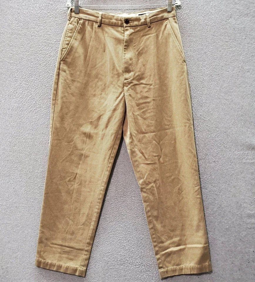 Pantalones DE COLECCIÓN Daniel Cremieux Hombre 32x30 Caqui Chino Rayas Bolsillos Rectos Foto 1 de 4