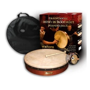 Waltons 18" Bodhran Package - Dark Brown Plain - Make me a offer sale - Picture 1 of 2