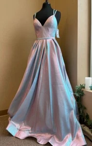 Sherri Hill 52956 rosa blau Glitzer Ballkleid Kleid Gr. 8 - Bild 1 von 4