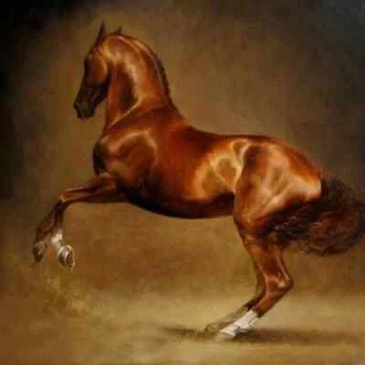 ZOPT0492 100% Handmade Painted Soaring Horse Animals Oil Painting Art On Canvas - Image 1 of 2