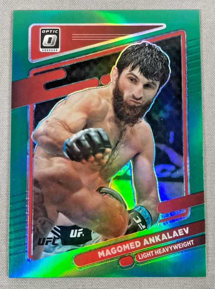 2022 Donruss Optic UFC Magomed Ankalaev #10 Green 5/5 BOOKEND - Image 1 of 3