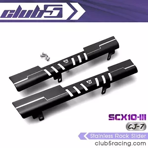 "Blade Runner" Stainless Rock Slider for SCX10III Jeep CJ-7 - Picture 1 of 9