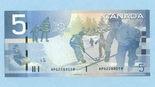 $5 Bank OF Canada BC-67a Jenkins- Dogde APG2288019 PRINTED 2006 -Un-circulated  