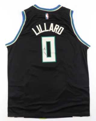 Damian Lillard Signed Autographed Bucks Jordan Brand Jersey - PSA Authenticated - Image 1 of 3