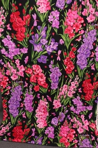 2.0 Yards Northcott Fabric August Gladiolus Ro Gregg Flower of the Month Club - Picture 1 of 12