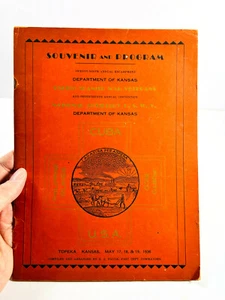 SELTEN 1936 Kansas Spanischer Krieg Veteranen Programm Buch GESCHICHTE Fotos WOW Topeka - Bild 1 von 12