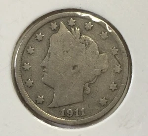 1911 Liberty Head V Nickel United States Five Cents 5c - Picture 1 of 4