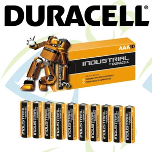 DURACELL INDUSTRIAL AAA BATTERIES (BOX OF 10) HIGH STANDARD RELIABLE POWER 1.5V - Picture 1 of 2