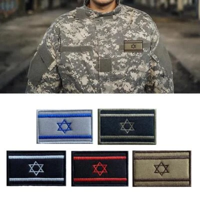 MARKENLOS Israel Flag Patch Iron Sew On Star of David Jewish Jerusalem Embroidered Badges