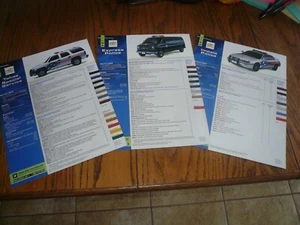 2004 Chevrolet Impala Express Tahoe Dimensions & Features Facts Sheets - Bild 1 von 2