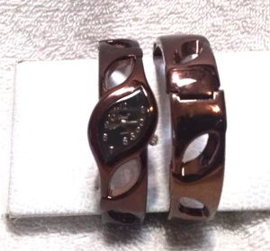 Viviani Matching Dark Bronze Tone Watch Bracelet Hinge Style New Bat Great - Picture 1 of 9