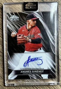 2024 Topps Chrome Black ANDRES GIMENEZ Auto Guardians Autograph Encased - Picture 1 of 2