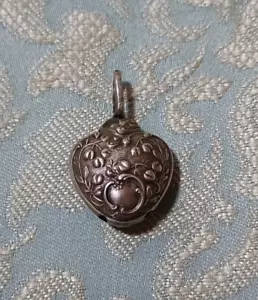 art nouveau fin XIXe, ancien hochet clochette, en argent poinçon tête sanglier - Imagen 1 de 5
