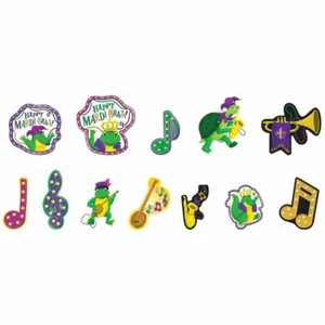 Mardi Gras Swamp Cutouts Decorations 12 ct Value Pack - Picture 1 of 1