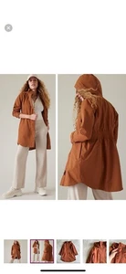 Chaqueta de trinchera larga ATHLETA RainOut Sutro mediana secuoya marrón óxido #531123 NUEVA - Imagen 1 de 8