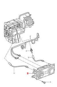 Genuine VW Fox Fox-Africa Fresh Air And Heater Controls Black 5Z08200451NN - Picture 1 of 1