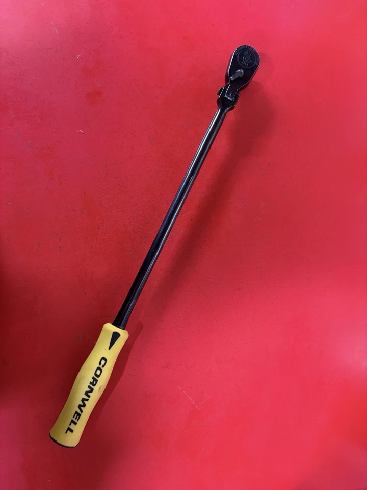 Cornwell USA JRZFB12XLY 3/8” Dr HI-VIZ 120 Tooth Extra Long Flex Head Ratchet - Image 1 of 4