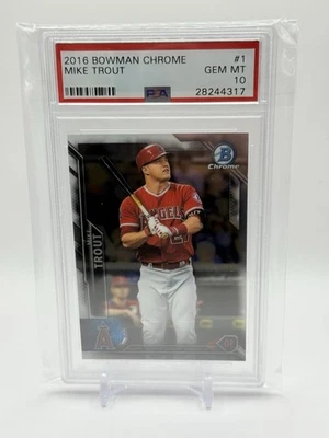 2016 Bowman Chrome - Mike Trout #1 - Image 1 of 2