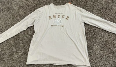 Camiseta vintage Y2K Enyce bordada beige manga larga para hombre 2XL Foto 1 de 4