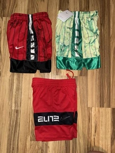 Nike Elite Basketball Shorts Athletic Dri-fit Kids Boys Size XS Lot Green NWT - Picture 1 of 8