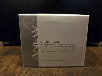 Avon Anew Clinical Advanced Retexturizing Facial Peel 30 Pads 1.47 fl oz NEW  - Image 1 of 2