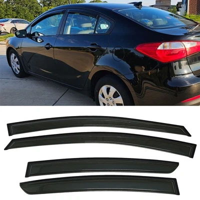 Set of Window Visors Rain Wind Guards Fit Kia Forte Sedan 2014 2015 2016 2017 18 — 第 1/4 张图片