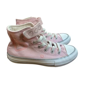 Converse All Star Chuck Taylor pink heart high top lace sneakers SIZE 12 - Picture 1 of 6