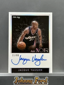 2018-19 Panini Noir #NC-JVN Jacque Vaughn autógrafo automático JSY # 11/99 - Imagen 1 de 2