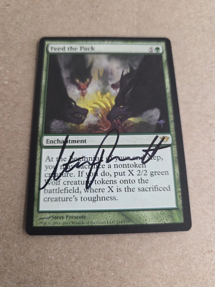 Feed The Pack  Signed By Steve Prescott Magic the Gathering - Image 1 of 1