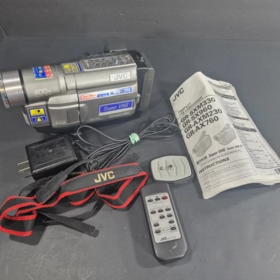 JVC GR-SXM330U Compact Video VHS Camcorder S-VHS, VHS-C w/ Charger Remote Manual - Image 1 of 4