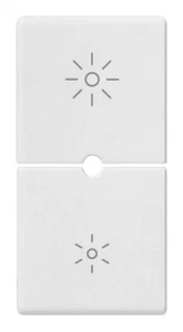 Vimar  14755.3 Due mezzi tasti intercambiabili 1 modulo, simboli dimmer, bianco - Foto 1 di 1
