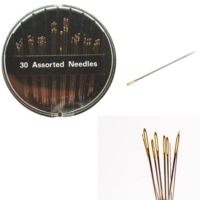 30 Nähnadeln Set Goldöhr leichtes Einfädeln Nadeln Handnähnadeln Nähnadel - Bild 1 von 4