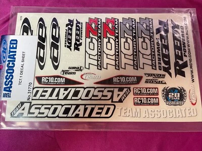 Team Associated TC7.1 RC Sponsor Decals- AE-REEDY-Stickers USA Shipped - Image 1 of 2