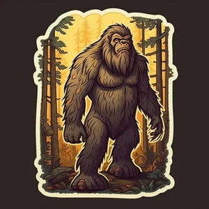Bigfoot in Nature Decal Sticker Decal for Car Truck Window Bumper Graphic - Picture 1 of 12