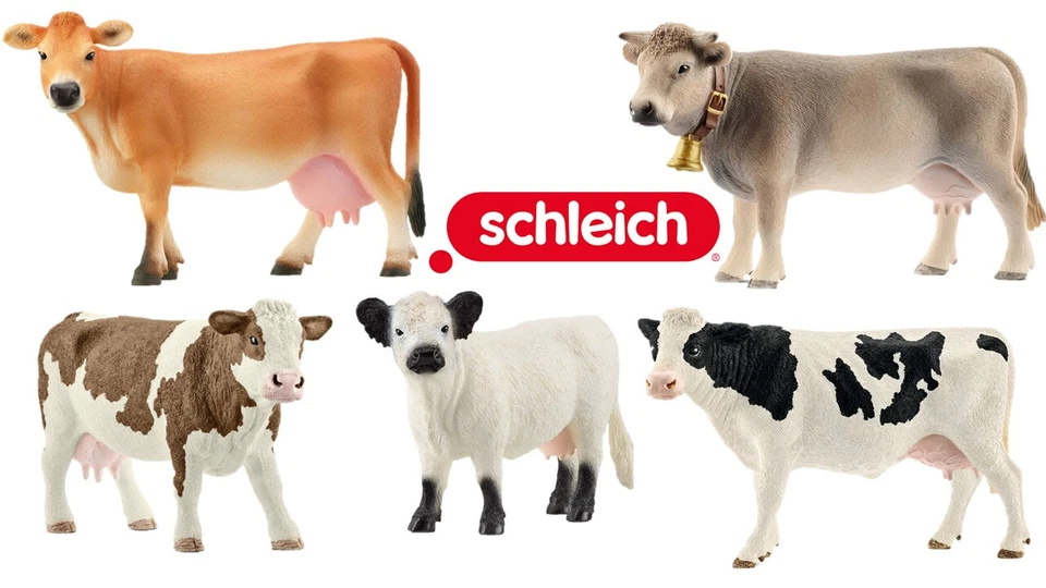 SCHLEICH Farm World Cow Toy Figure Collection Set #2 - Image 1 of 1