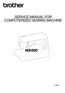 Brother NX450 Sewing Machine Service Manual - Picture 1 of 1