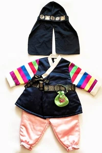 6-12 Monate koreanisches traditionelles Kostüm Regenbogen Hanbok 4-teiliges Set Junge 1. Geburtstag - Bild 1 von 16