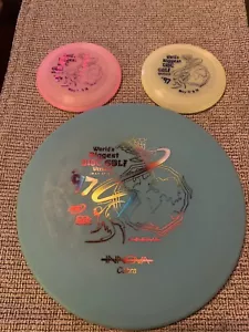 Vintage Innova Cobra 165g w/ 1997 Worlds Biggest Disc Golf Weekend Stamp & Minis - Picture 1 of 6