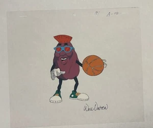 California Raisins original production cel art Red signed Will Vinton basketball - Picture 1 of 3