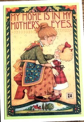 Mary Engelbreit Handmade Greeting Card-My Home is in My Mother’s Eyes  - Image 1 of 3