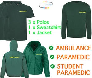 Ambulance Paramedic Jacket PRINT Embroidery First Aid Medical Healthcare Student - Picture 1 of 1