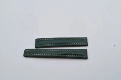 Pulsera Breitling Cuero 15mm 15-14 para Cierre Plegable Nueva Verde Foto 1 de 2