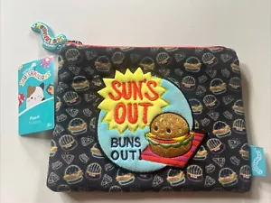 Bolsa suave con cremallera Squishmallow - Hamburguesa con queso ~ Suns Out Buns Out ~ Nueva con etiquetas - Imagen 1 de 2