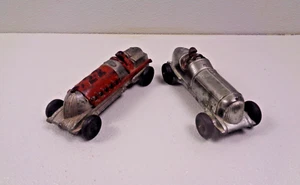(2) Vintage 1930's Hubley Toys Diecast Metal Race Car Toy - Picture 1 of 12