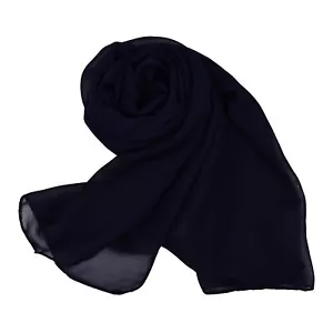 Chiffon Evening Shawls Wraps for Women Plain Color Head Wrap Scarf - Picture 1 of 2